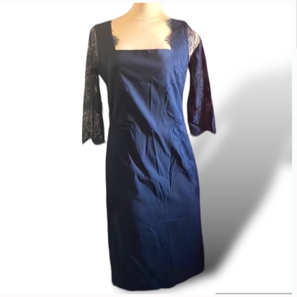 NWT Missmay Retro Gorgeous City Stretchy Navy Blue Lace Bodycon Dress sz medium - Picture 13 of 13